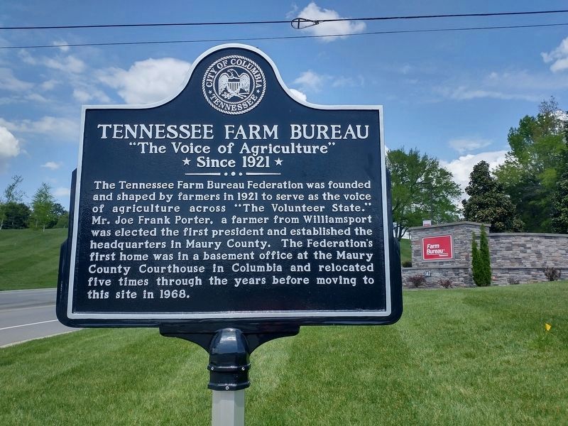Tennessee Farm Bureau Marker (Side 1) image. Click for full size.