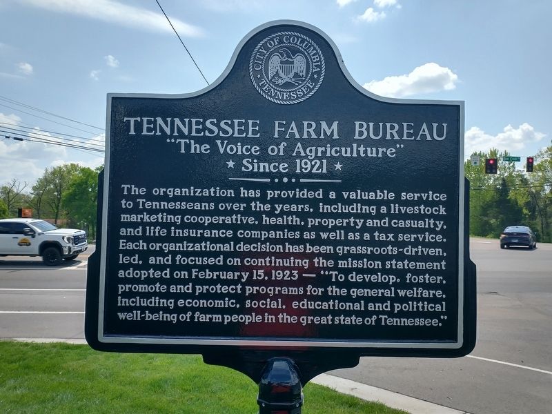 Tennessee Farm Bureau Marker (Side 2) image. Click for full size.