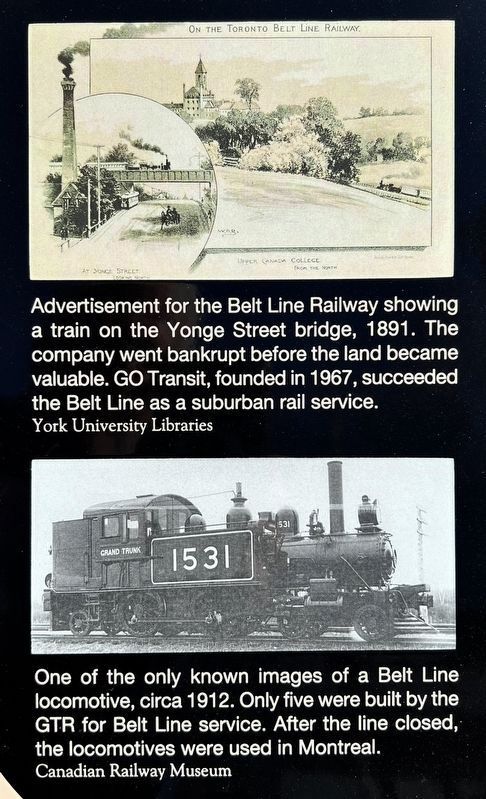Yonge Station marker photos and captions detail (left) image. Click for full size.