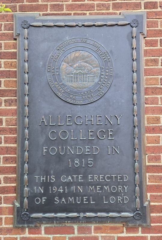Allegheny College Marker image. Click for full size.