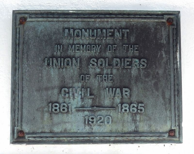 Marker on north side of Union Soldiers Monument. Click for full size. Marker on north side of Union Soldiers Monument image. Click for full size.