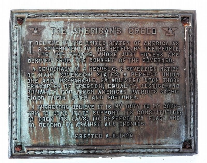 Marker on east side of Union Soldiers Monument. Click for full size. Marker on east side of Union Soldiers Monument image. Click for full size.