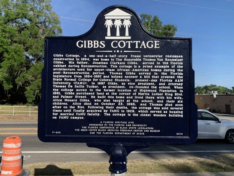 Gibbs Cottage Marker image. Click for full size.