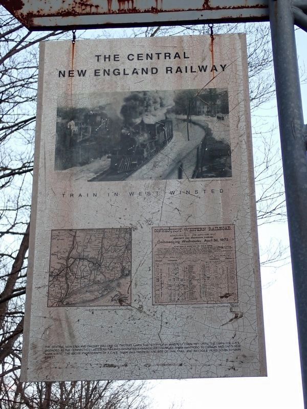 The Central New England Railway Marker image. Click for full size.