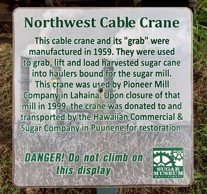 Northwest Cable Crane Marker image. Click for full size.