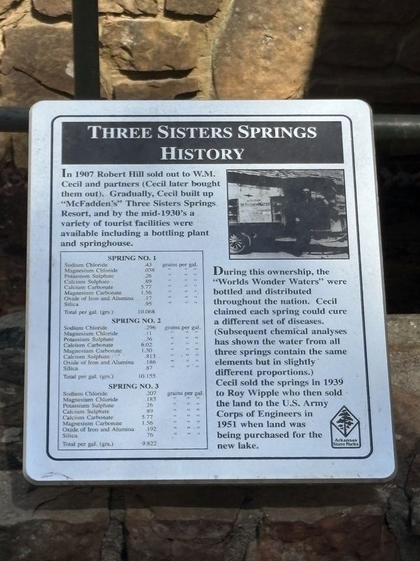 Three Sisters Springs History Marker image. Click for full size.