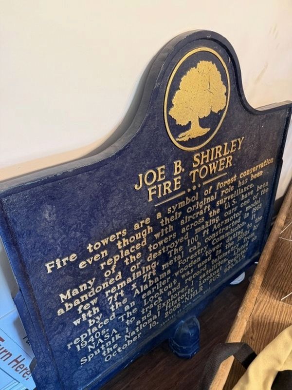 Joe B. Shirley Fire Tower Marker. Click for full size. Joe B. Shirley Fire Tower Marker image. Click for full size.