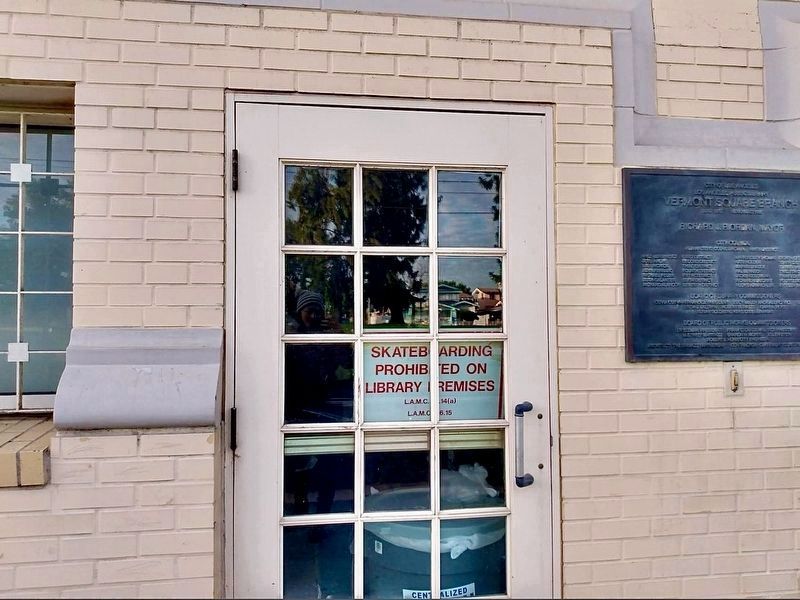 Vermont Square Branch Library Marker. Click for full size. Vermont Square Branch Library Marker image. Click for full size.