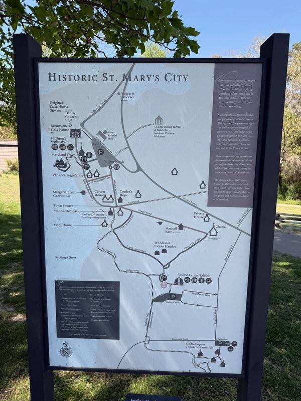 Historic St. Mary's City Marker. Click for full size. Historic St. Mary's City Marker image. Click for full size.