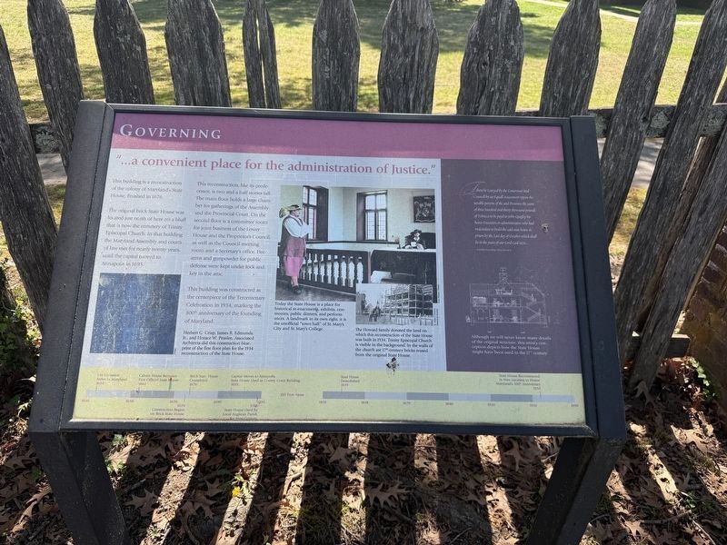 ��a convenient place for the administration of Justice.� Marker image. Click for full size.