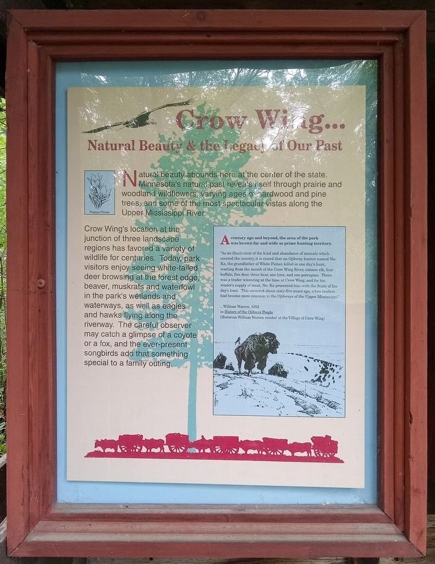 Crow Wing� Natural Beauty & the Legacy of Our Past Marker image. Click for full size.