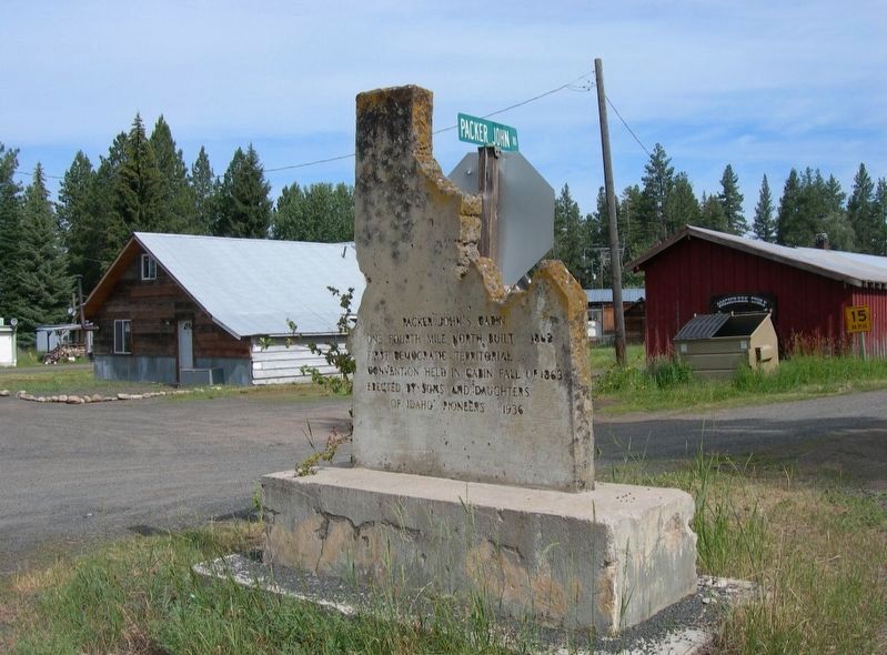 Packer John's Cabin Marker. Click for full size. Packer John's Cabin Marker image. Click for full size.
