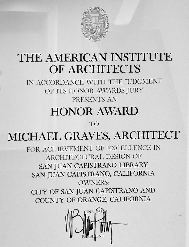 AIA Architectural Award. Click for full size. AIA Architectural Award image. Click for full size.