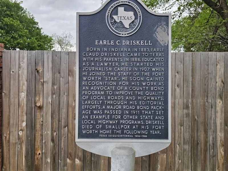 Earle C. Driskell Marker. Click for full size. Earle C. Driskell Marker image. Click for full size.