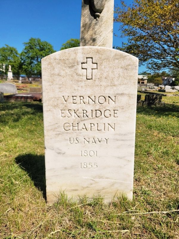Chaplain Vernon Eskridge's grave. Click for full size. Chaplain Vernon Eskridge's grave image. Click for full size.