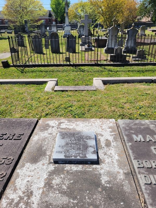Commodore Cooke's grave. Click for full size. Commodore Cooke's grave image. Click for full size.