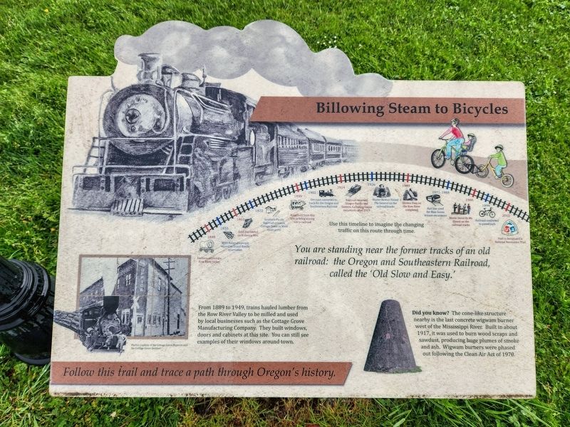Billowing Steam to Bicycles Marker. Click for full size. Billowing Steam to Bicycles Marker image. Click for full size.