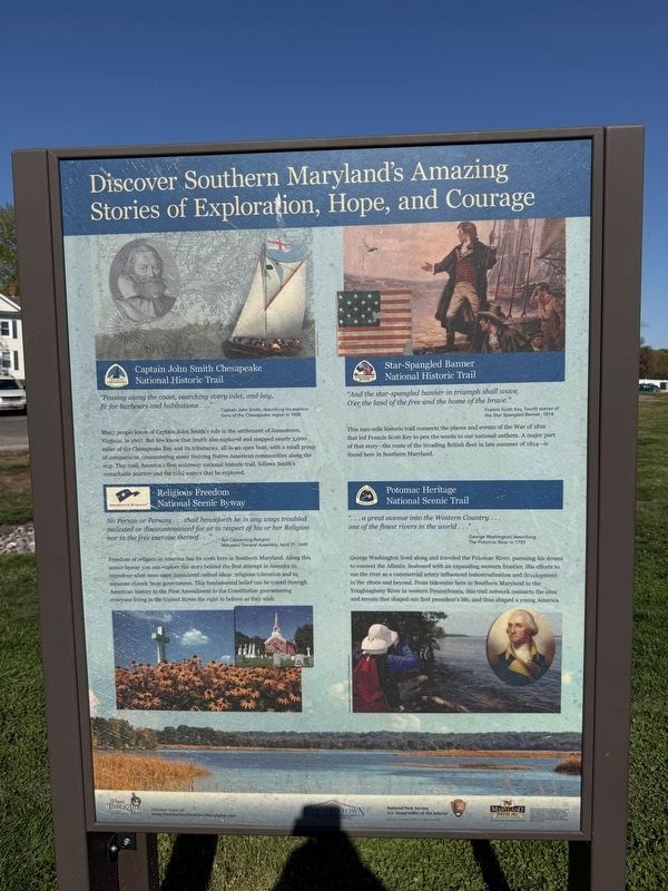Discover Southern Maryland's Amazing Stories of Exploration, Hope, and Courage Marker image. Click for full size.