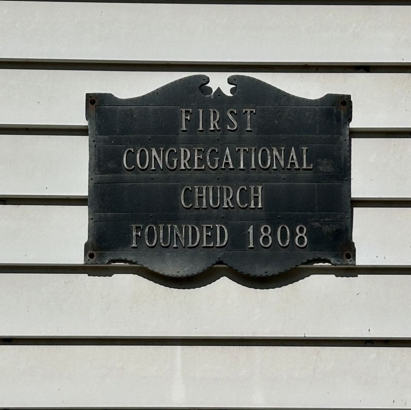 First Church In Sidney Marker. Click for full size. First Church In Sidney Marker image. Click for full size.