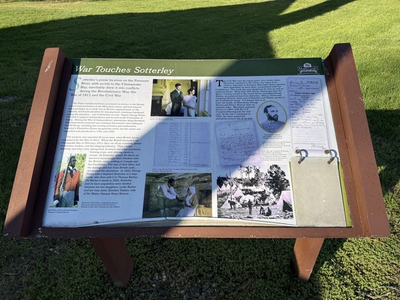 War Touches Sotterley Marker image. Click for full size.
