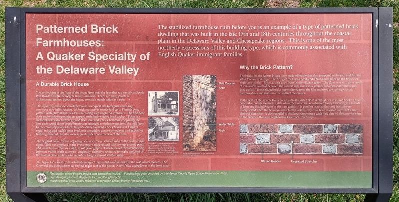 Patterned Brick Farmhouses Marker. Click for full size. Patterned Brick Farmhouses Marker image. Click for full size.