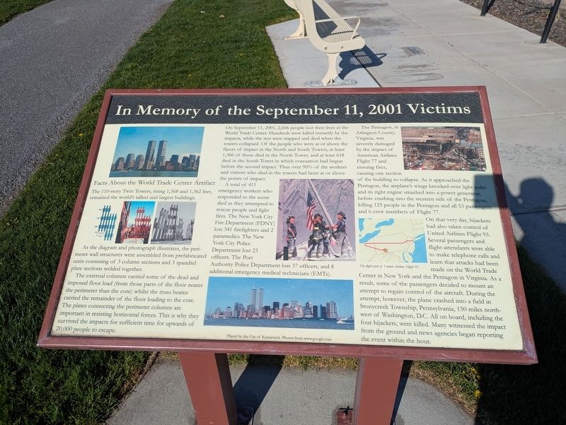 In Memory of the September 11, 2001 Victims Marker image. Click for full size.