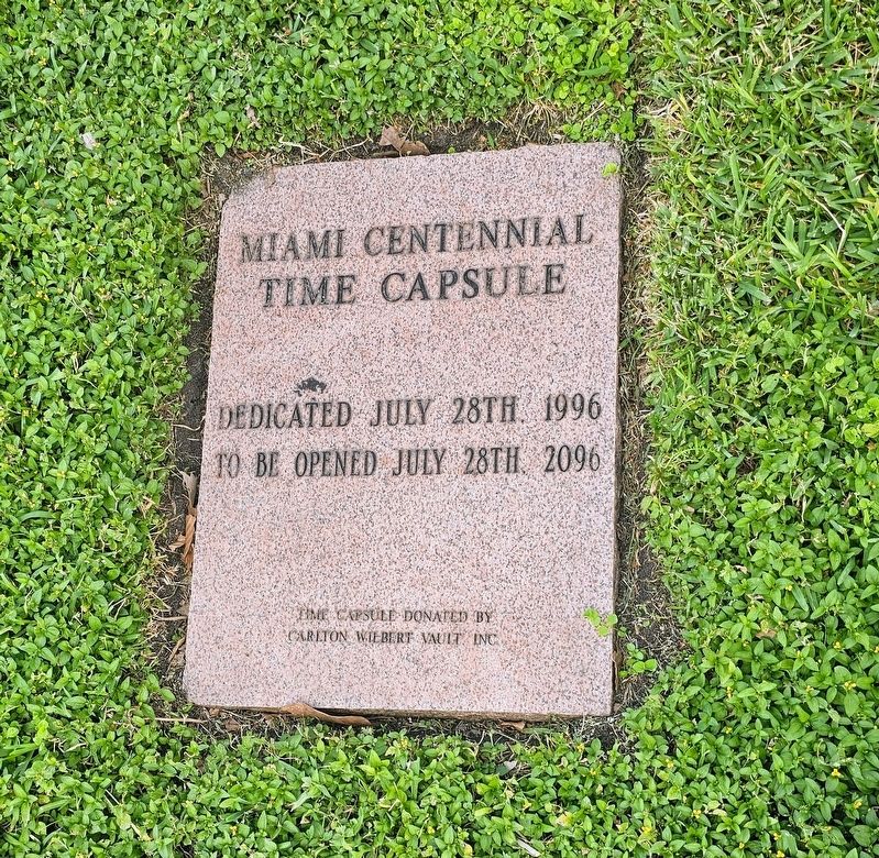 Miami Centennial Time Capsule Marker image. Click for full size.