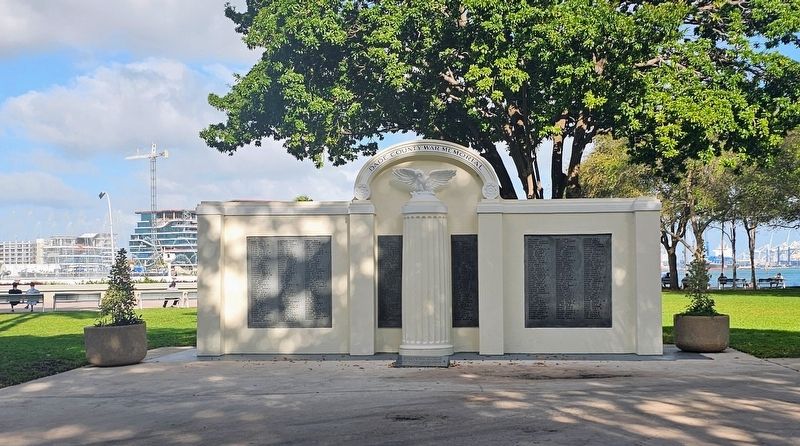 Dade County War Memorial Marker, Side One image. Click for full size.