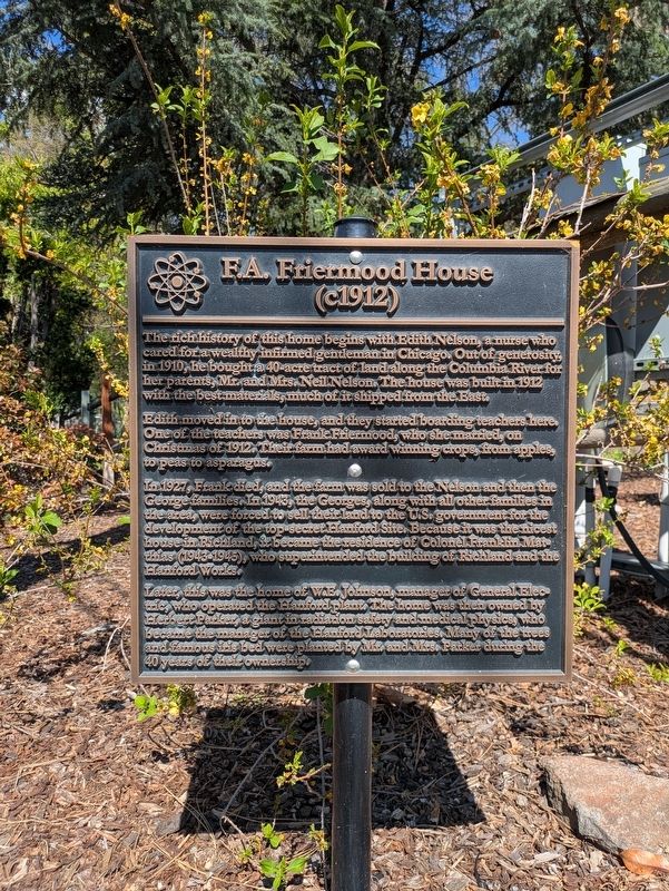 F.A. Friermood House Marker. Click for full size. F.A. Friermood House Marker image. Click for full size.