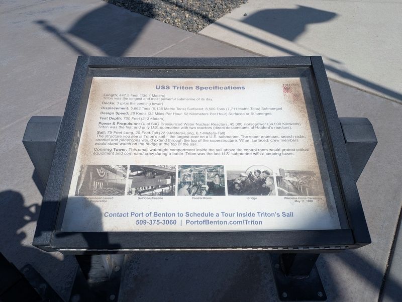 USS Triton Specifications Marker. Click for full size. USS Triton Specifications Marker image. Click for full size.
