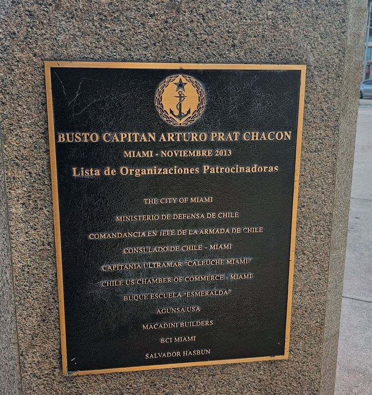Capit�n Arturo Prat Chac�n Dedication Plaque image. Click for full size.