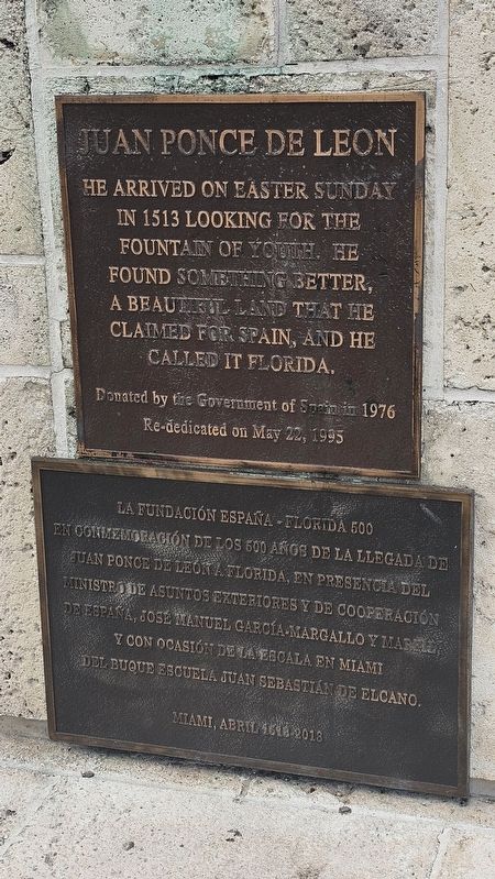 Juan Ponce de Leon Marker. Click for full size. Juan Ponce de Leon Marker image. Click for full size.