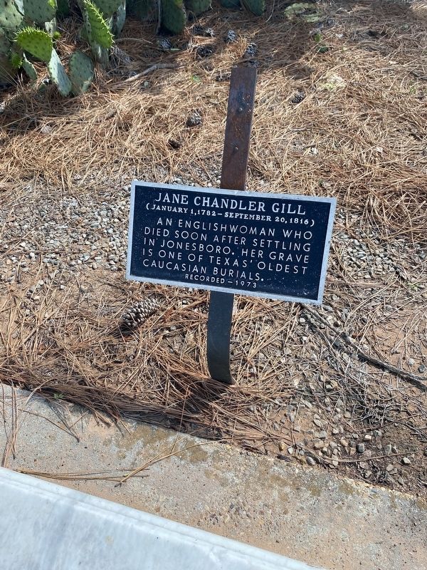 Jane Chandler Gill Marker. Click for full size. Jane Chandler Gill Marker image. Click for full size.