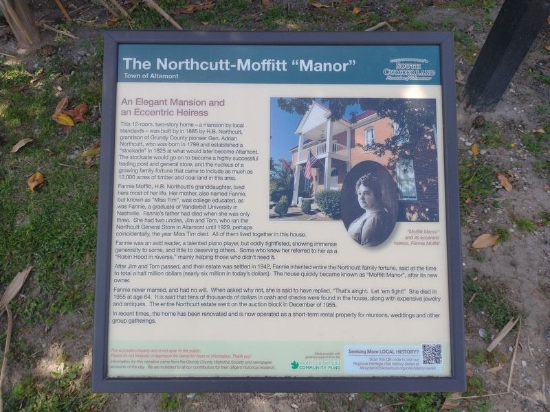 The Northcutt-Moffitt “Manor” Marker. Click for full size. The Northcutt-Moffitt “Manor” Marker image. Click for full size.