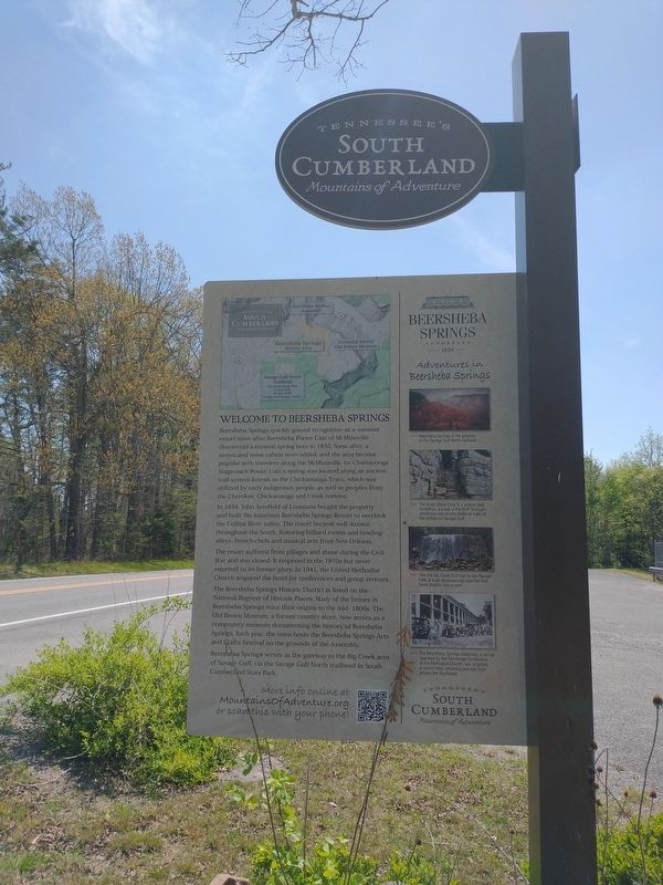 Welcome to Beersheba Springs Marker image. Click for full size.
