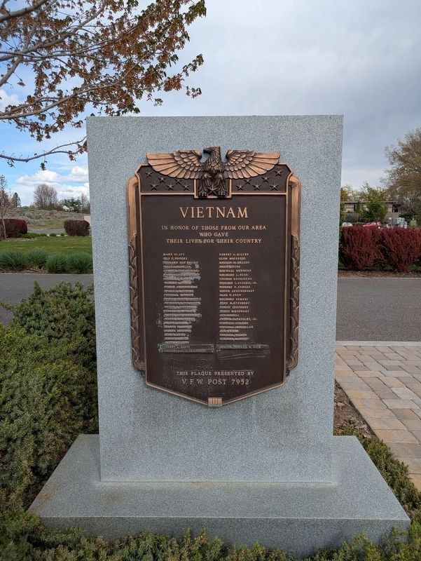 VFW Post 7952 Vietnam Veterans Memorial, Side One. Click for full size. VFW Post 7952 Vietnam Veterans Memorial, Side One image. Click for full size.