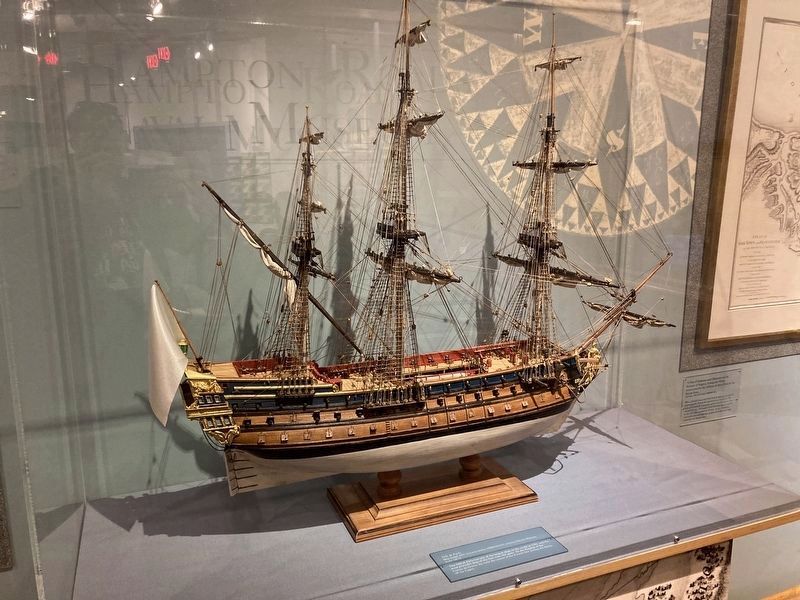 Admiral de Grasse's flagship, <i>Ville de Paris</i>. Click for full size. Admiral de Grasse's flagship, <i>Ville de Paris</i> image. Click for full size.
