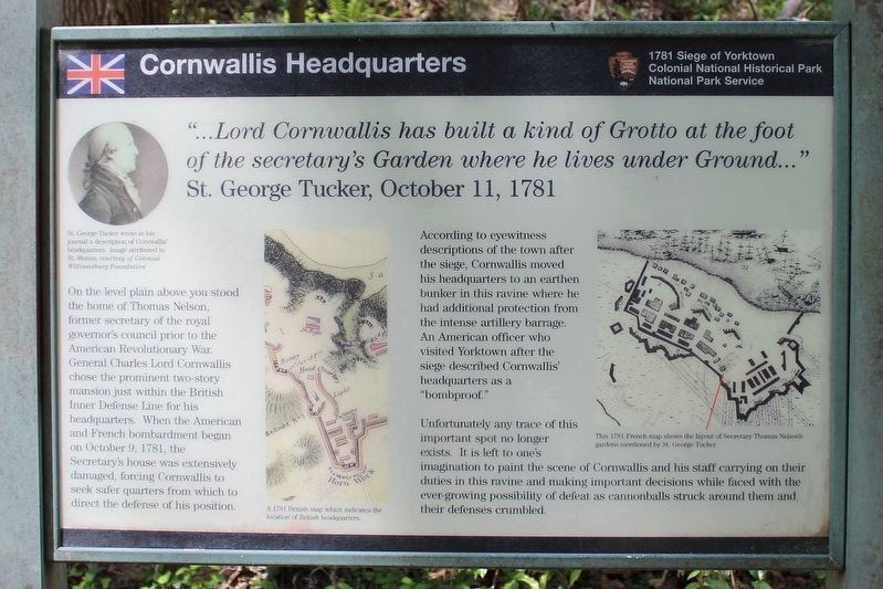 Cornwallis Headquarters Marker. Click for full size. Cornwallis Headquarters Marker image. Click for full size.