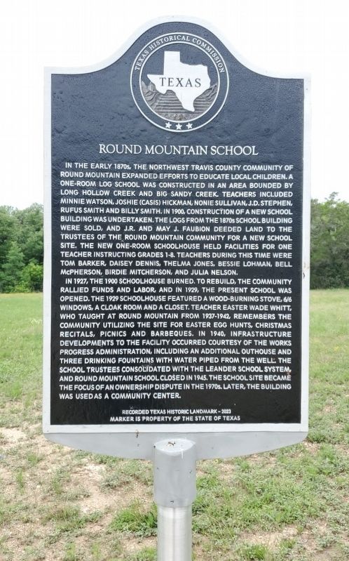Round Mountain School Marker. Click for full size. Round Mountain School Marker image. Click for full size.