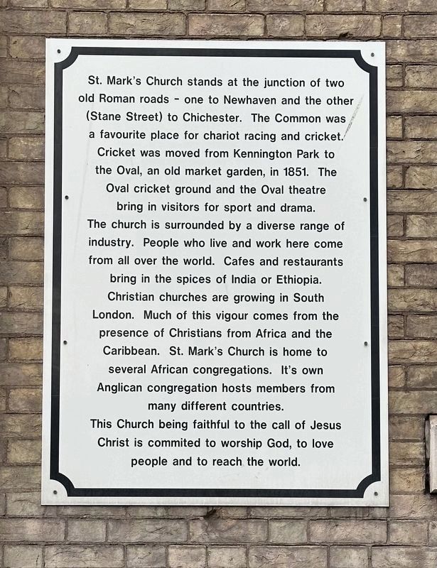 St Mark�s Church Marker - Panel One image. Click for full size.