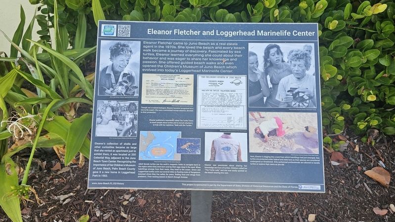Eleanor Fletcher and Loggerhead Marinelife Center Marker image. Click for full size.