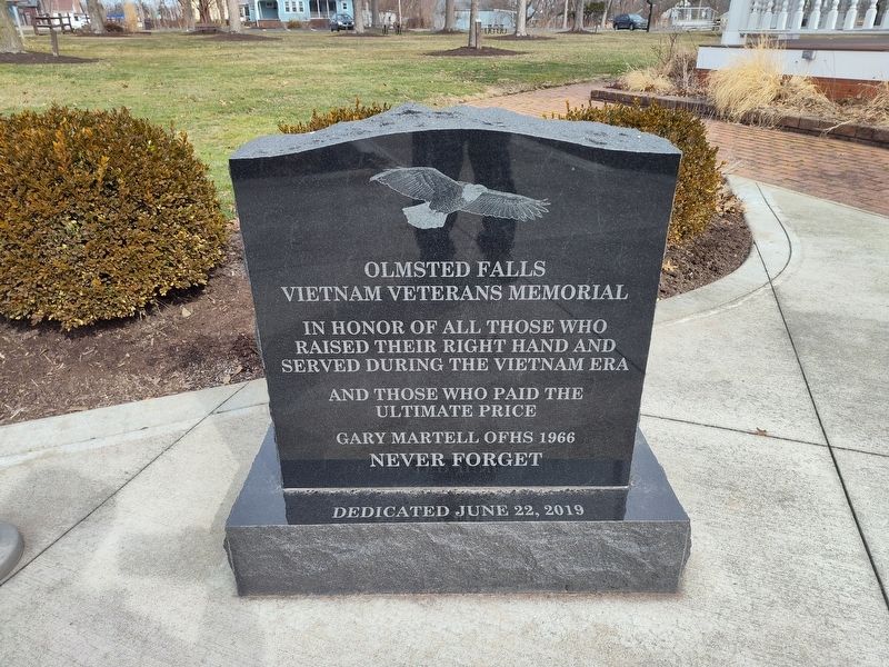 Olmsted Falls Vietnam Veterans Memorial Marker. Click for full size. Olmsted Falls Vietnam Veterans Memorial Marker image. Click for full size.