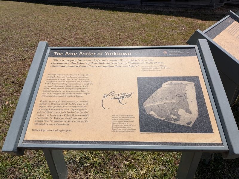 The Poor Potter of Yorktown Marker image. Click for full size.