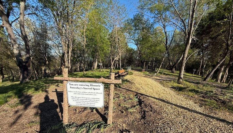 You are entering Historic Sotterley's Sacred Space / The Sankofa Bird Marker. Click for full size. You are entering Historic Sotterley's Sacred Space / The Sankofa Bird Marker image. Click for full size.