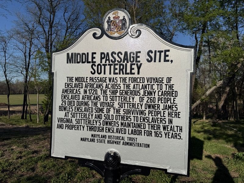 Middle Passage Site, Sotterley Marker. Click for full size. Middle Passage Site, Sotterley Marker image. Click for full size.