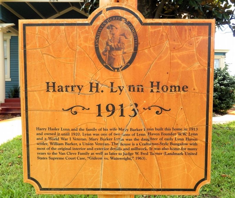 Harry H. Lynn Home Marker. Click for full size. Harry H. Lynn Home Marker image. Click for full size.