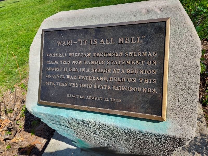 War! � �It Is All Hell� Marker image. Click for full size.