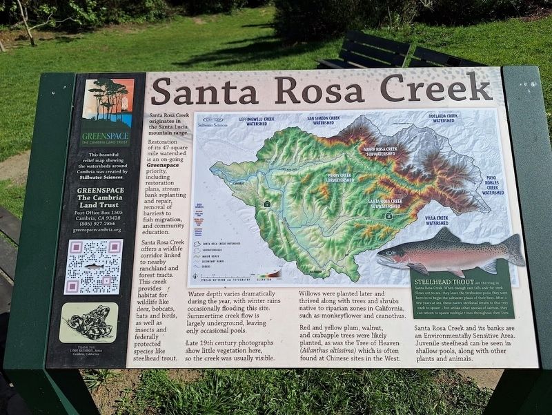 Santa Rosa Creek Marker. Click for full size. Santa Rosa Creek Marker image. Click for full size.