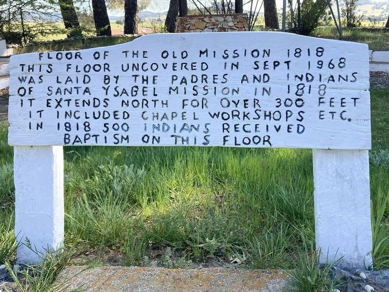Floor of the Old Mission Marker image. Click for full size.