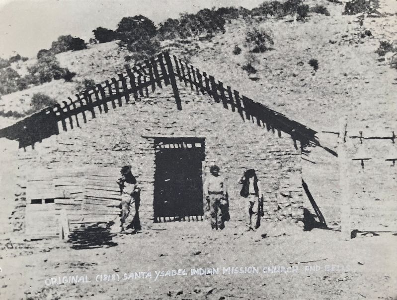Original 1818 Mission Church and Bells image. Click for full size.